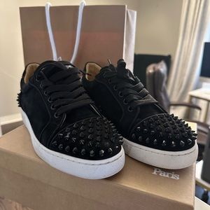 Authentic sneakers black Louboutin women size 8
